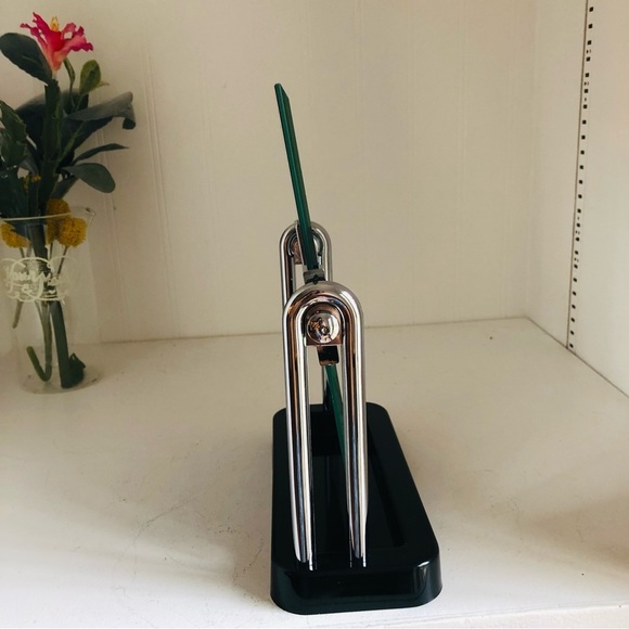 MCM Black and Silver Decorative Mirror RARE - Picture 4 of 9